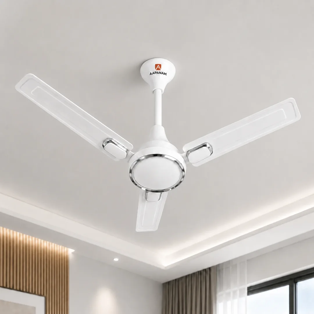 Aapanam Aapanam BLDC Ceiling Fan with 5 Years Warranty โ Vixa Pearl White 1200mm with RF Remote โ view 3