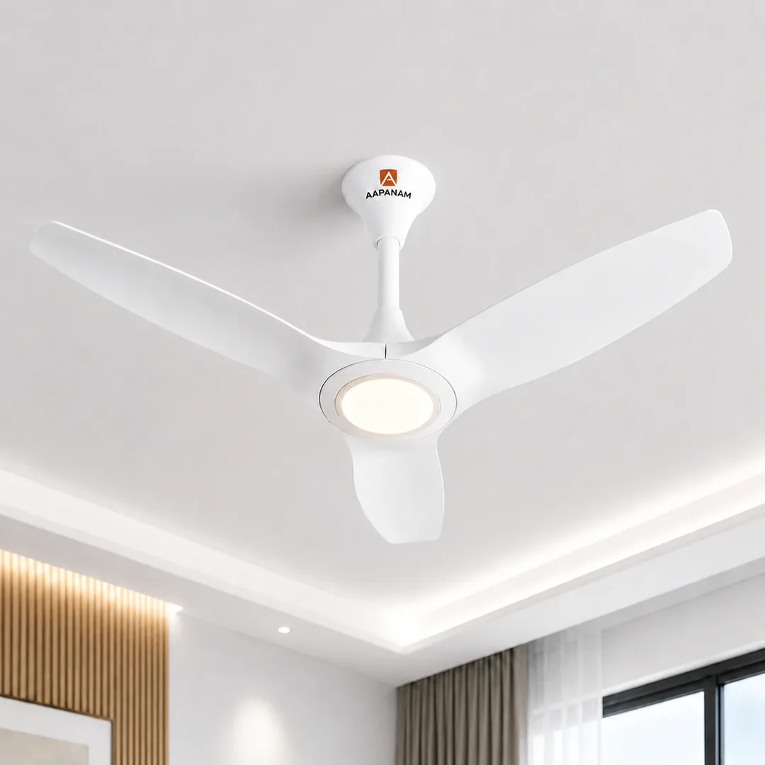 Aapanam Aapanam BLDC Ceiling Fan with 5 Years Warranty โ Vixa Pro Glow Pearl White 1200mm with RF Remote โ view 3