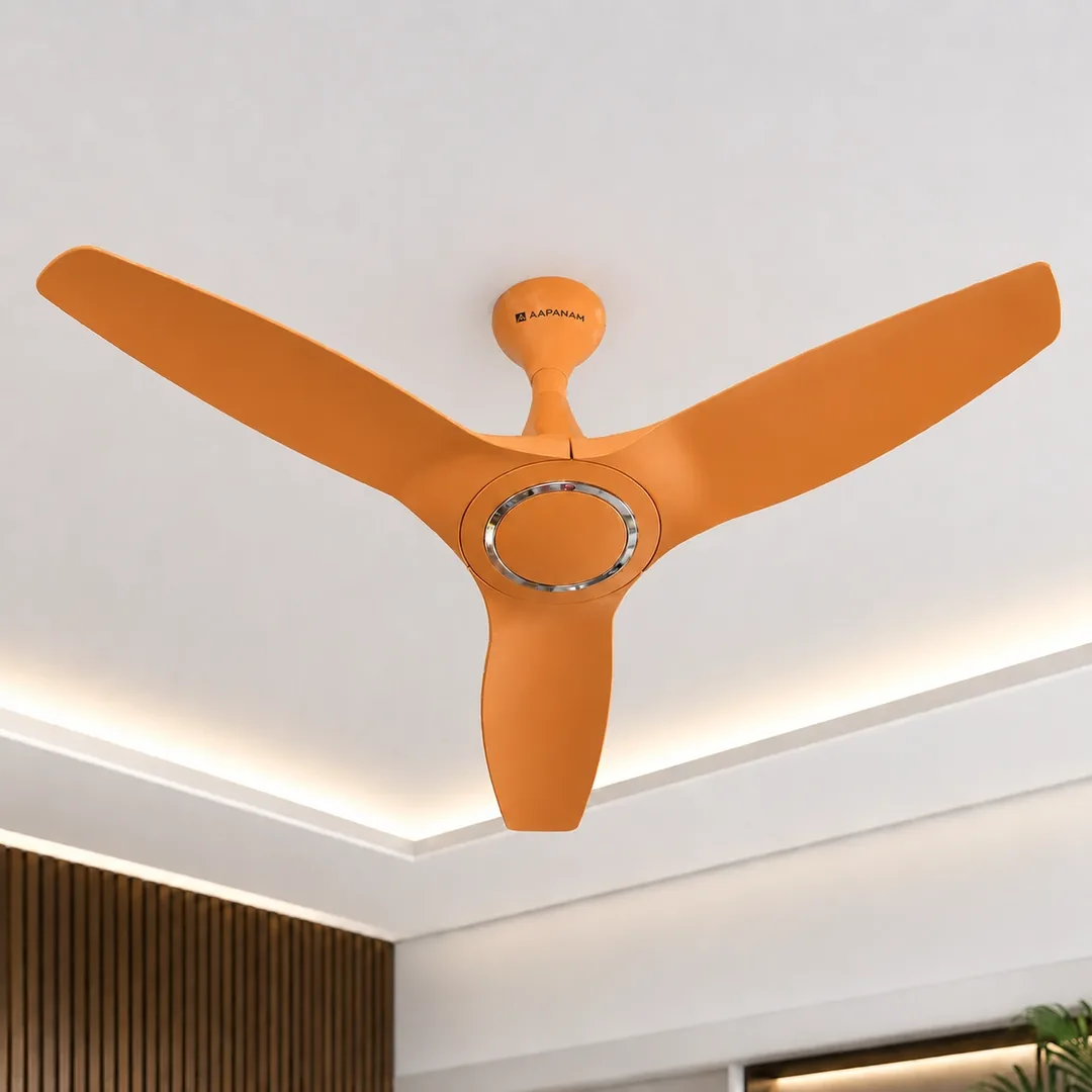 Aapanam Aapanam BLDC Ceiling Fan with 5 Years Warranty โ Vixa Pro Kesar Gold 1200mm with RF Remote โ view 3