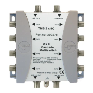 Triax TMS 2x8 Multi Switch - 2 Input 8 Out Put Satellite Multi Switch