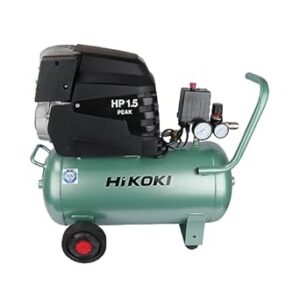 HIKOKI EC68LAZ 24 Liter 1.5 HP Corded Electric Air Compressor with Copper Winding, With 2 Pressure Gauge And 8 Bar Air Pressure Regulator, 28 kg